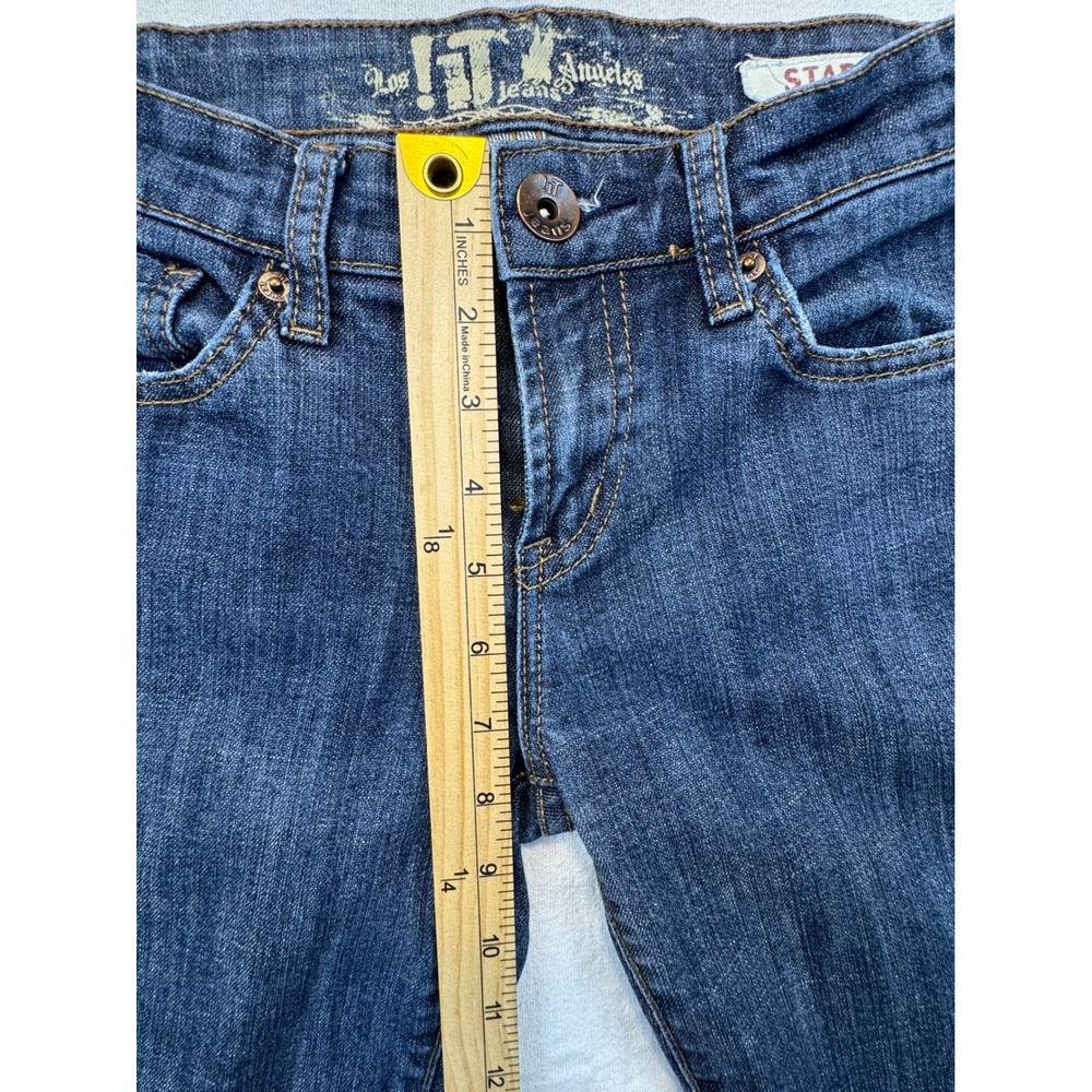 Los !T Jeans Star Bootcut Women Size 27 Blue Low Rise Dark Wash Denim - Picture 4 of 14